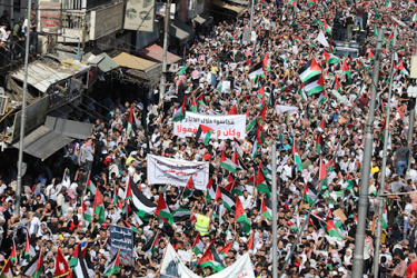 Palestine solidarity rally in Amman, Jordan, October 13, 2023.
